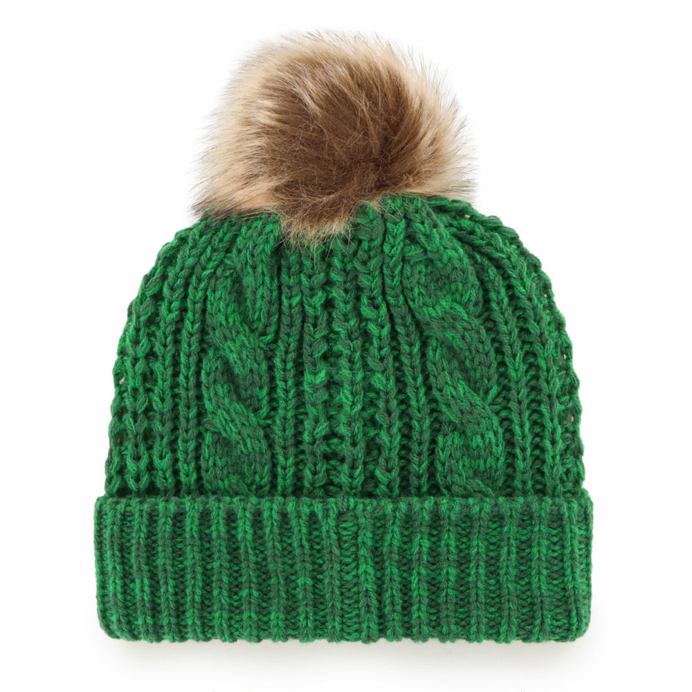 Green Bay Packers '47 Women's Meeko Cuffed Knit Hat with Pom - Green for sale