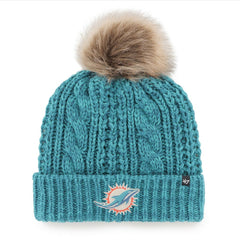 Miami Dolphins '47 Women's Meeko Cuffed Knit Hat with Pom - Aqua cheap