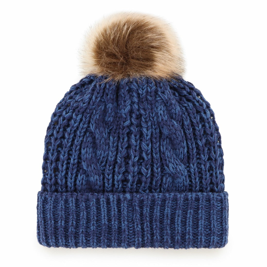 Tennessee Titans '47 Women's Meeko Cuffed Knit Hat with Pom - Navy for sale