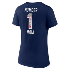 New England Patriots Women's Plus Size Mother's Day #1 Mom V-Neck T-Shirt - Navy cheap