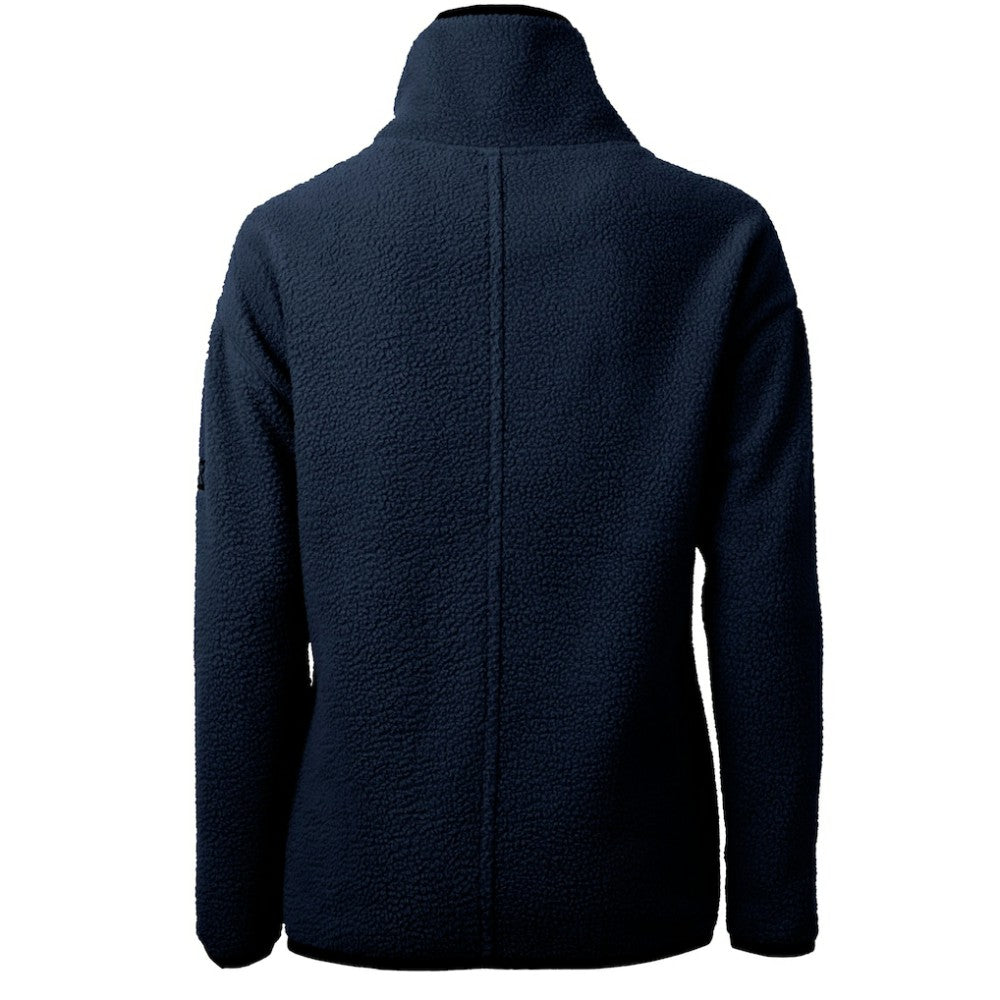 Atlanta Braves Cutter & Buck Women's Cascade Eco Sherpa Fleece Quarter-Zip Pullover Jacket - Navy