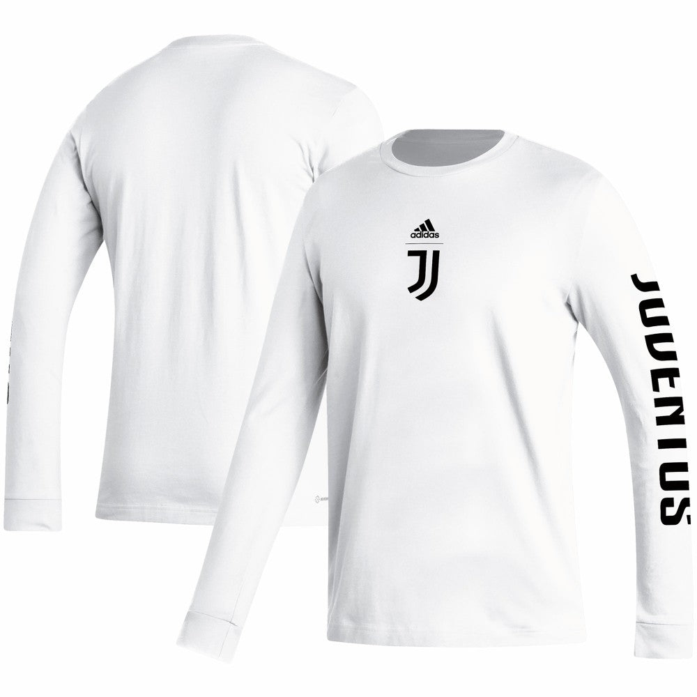 Juventus Team Crest Long Sleeve T-Shirt - White | Adidas sale