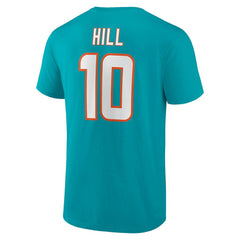 Tyreek Hill Miami Dolphins Player Icon Name & Number T-Shirt - Aqua sale