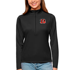 Cincinnati Bengals Antigua Women's Tribute Half-Zip Top - Black on sale