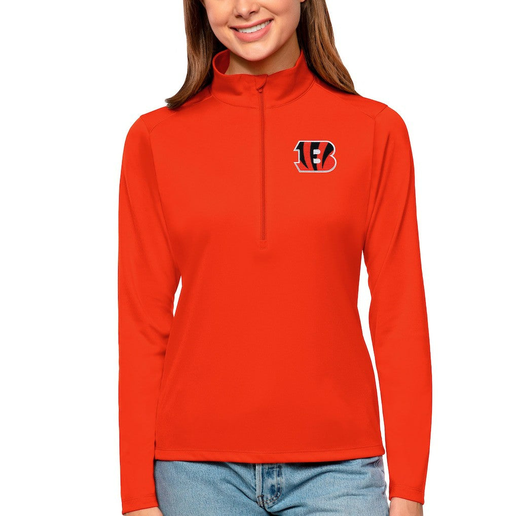 Cincinnati Bengals Antigua Women's Tribute Half-Zip Top - Orange online