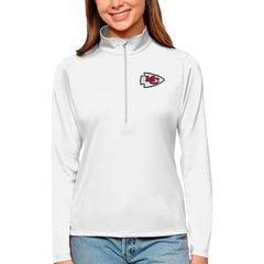 Kansas City Chiefs Antigua Women's Tribute Half-Zip Top - White discount