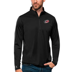 Carolina Hurricanes Antigua Tribute Quarter-Zip Pullover Top Black