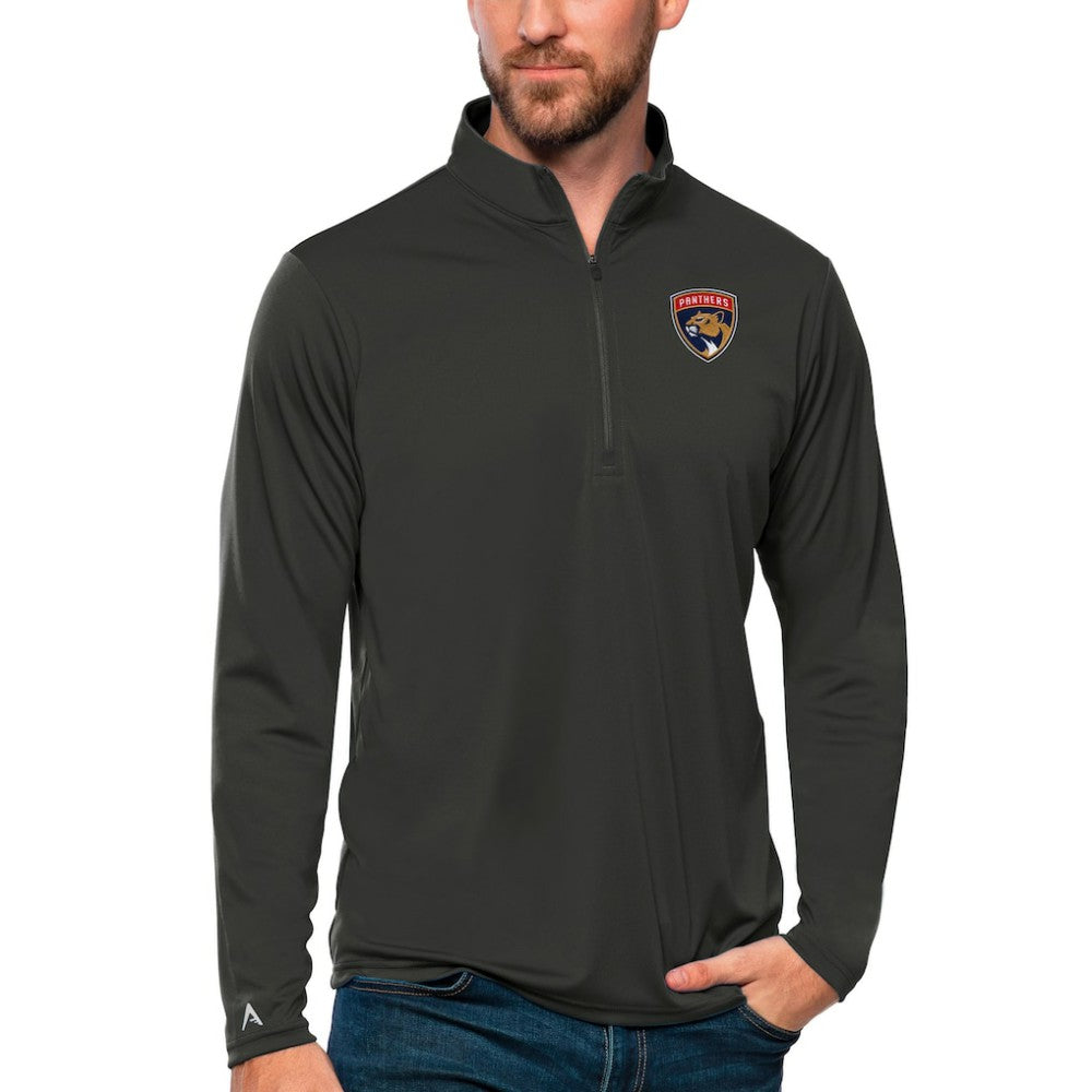 Florida Panthers Antigua Tribute Quarter-Zip Pullover Top Charcoal