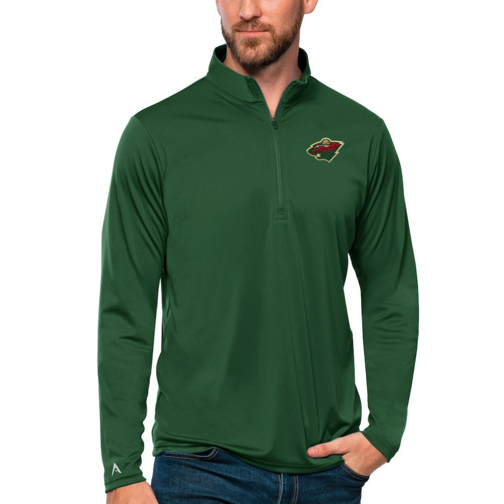 Minnesota Wild Antigua Tribute Quarter-Zip Pullover Top Green