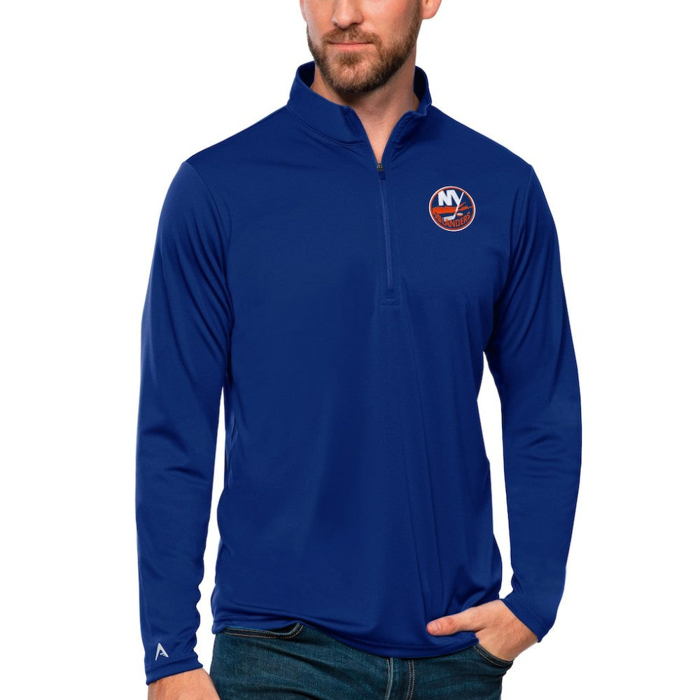 New York Islanders Antigua Tribute Quarter-Zip Pullover Top Royal