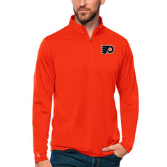 Philadelphia Flyers Antigua Tribute Quarter-Zip Pullover Top Orange
