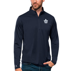 Toronto Maple Leafs Antigua Tribute Quarter-Zip Pullover Top Navy