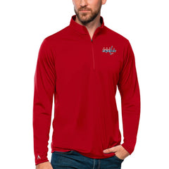 Washington Capitals Antigua Tribute Quarter-Zip Pullover Top Red