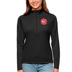 Atlanta Hawks Antigua Women's Tribute Half-Zip Top - Black on sale