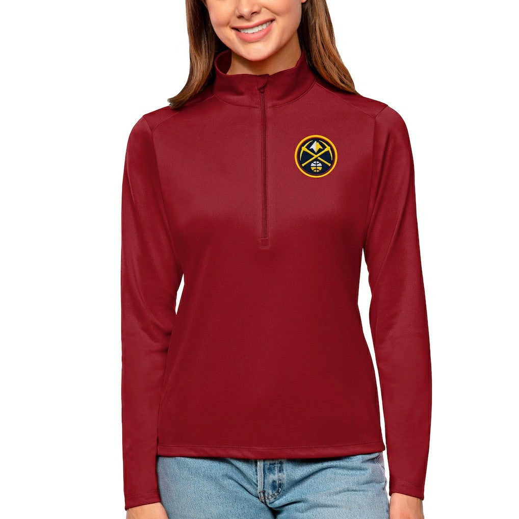 Denver Nuggets Antigua Women's Tribute Half-Zip Top sale - Red cheap