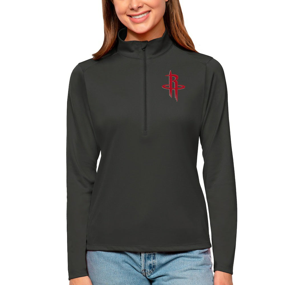 Houston Rockets Antigua Women's Tribute Half-Zip Top sale - Charcoal for sale