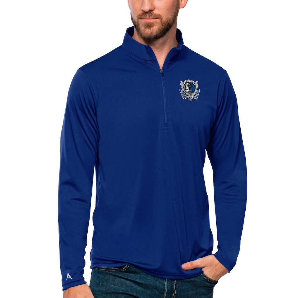 Dallas Mavericks Antigua Tribute Quarter-Zip Pullover Top sale - Blue outlet