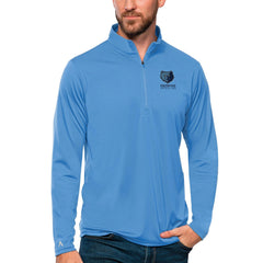Memphis Grizzlies Antigua Tribute Quarter-Zip Pullover Top - Blue shop