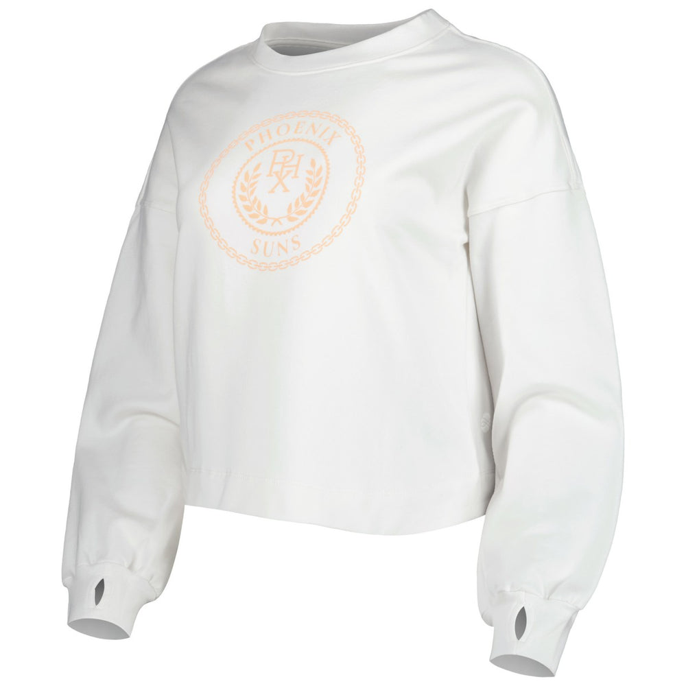 Phoenix Suns Lusso Women's Lola Ball and Chain Pullover Sweatshirt - White outlet