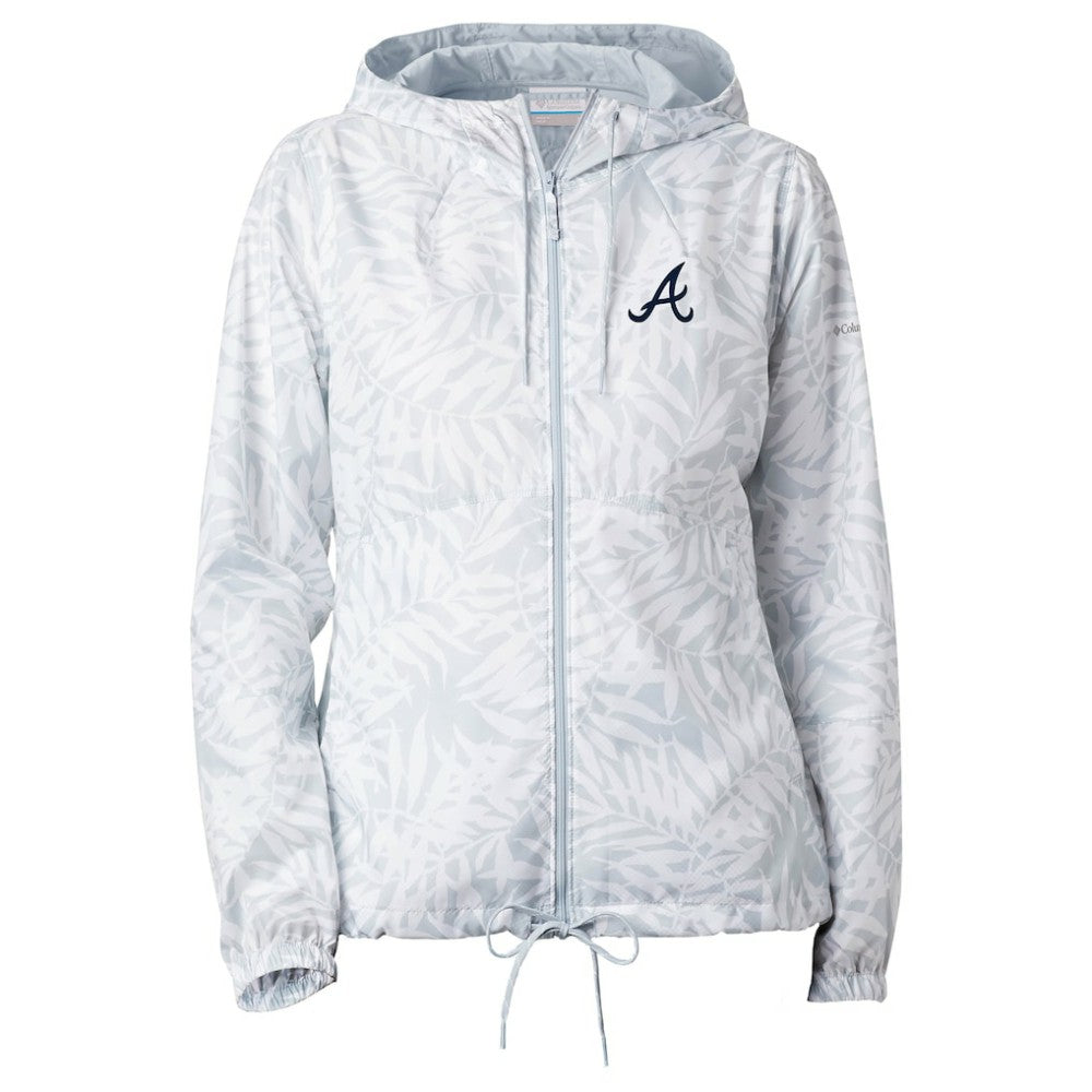 Atlanta Braves Women's Flash Forward Full-Zip Windbreaker Jacket - Gray | Columbia