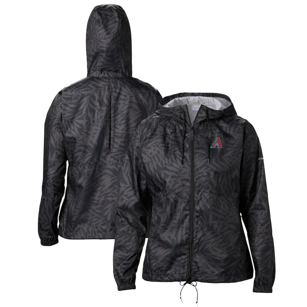 Arizona Diamondbacks Women's Flash Forward Full-Zip Windbreaker Jacket - Black | Columbia
