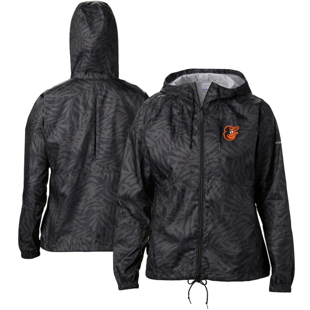 Baltimore Orioles Women's Flash Forward Full-Zip Windbreaker Jacket - Black | Columbia
