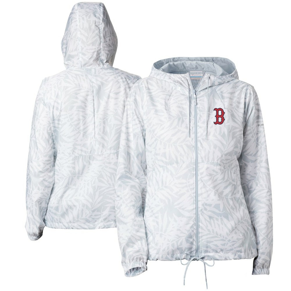Boston Red Sox Women's Flash Forward Full-Zip Windbreaker Jacket - Gray | Columbia