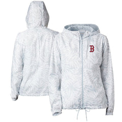 Boston Red Sox Women's Flash Forward Full-Zip Windbreaker Jacket - Gray | Columbia