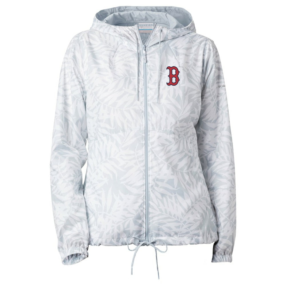 Boston Red Sox Women's Flash Forward Full-Zip Windbreaker Jacket - Gray | Columbia