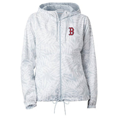 Boston Red Sox Women's Flash Forward Full-Zip Windbreaker Jacket - Gray | Columbia