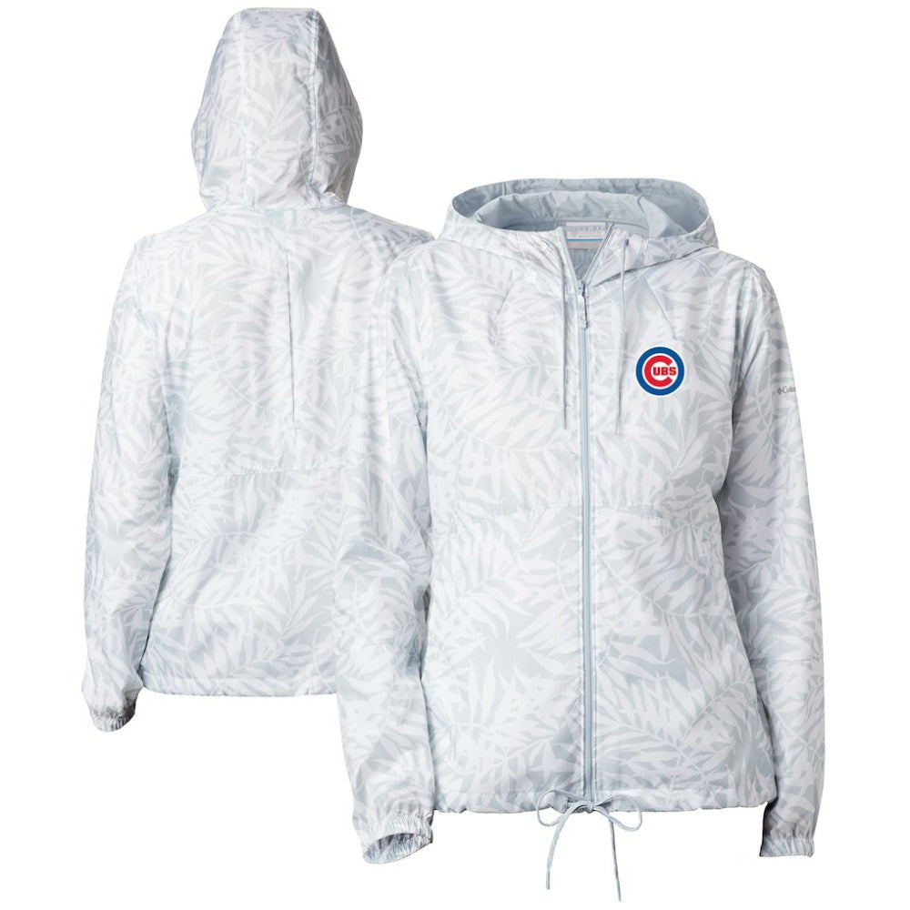 Chicago Cubs Women's Flash Forward Full-Zip Windbreaker Jacket - Gray | Columbia