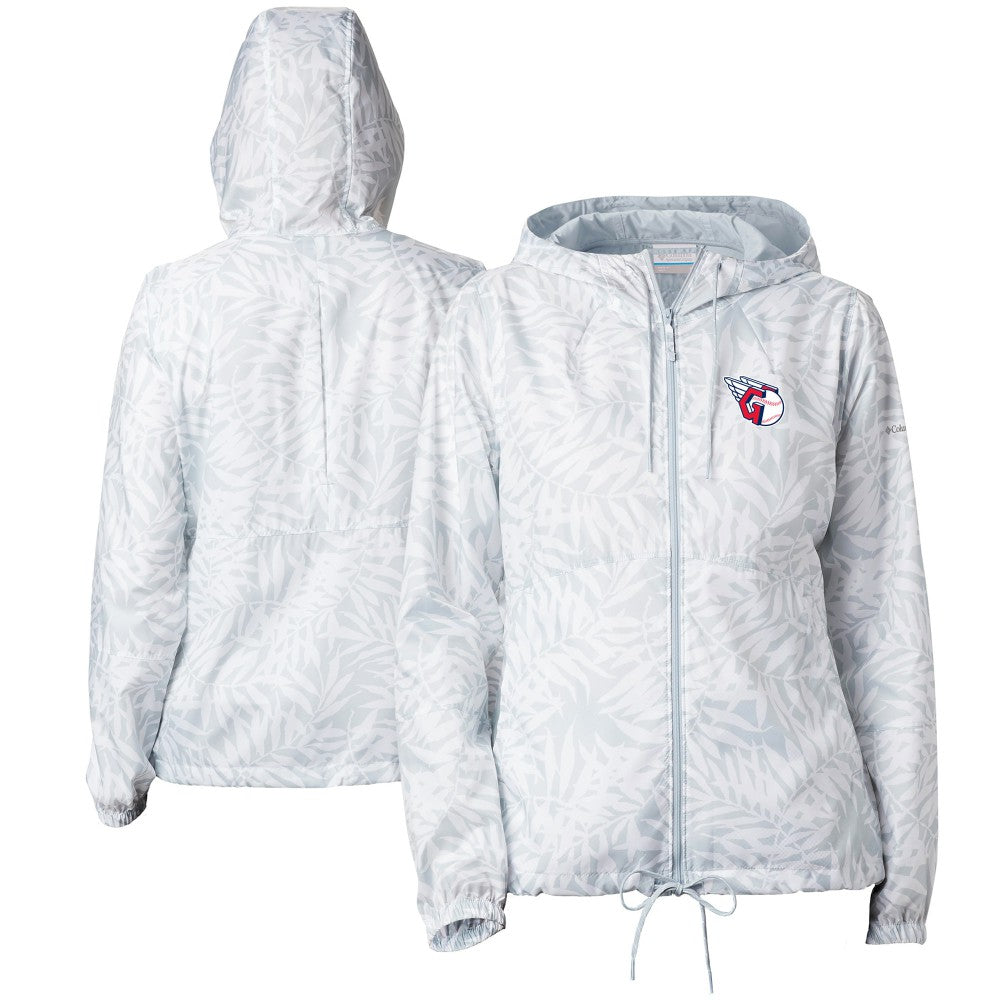 Cleveland Guardians Women's Flash Forward Full-Zip Windbreaker Jacket - Gray | Columbia