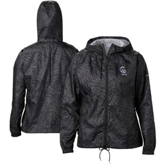 Colorado Rockies Women's Flash Forward Full-Zip Windbreaker Jacket - Black | Columbia