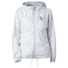 Kansas City Royals Women's Flash Forward Full-Zip Windbreaker Jacket - White | Columbia