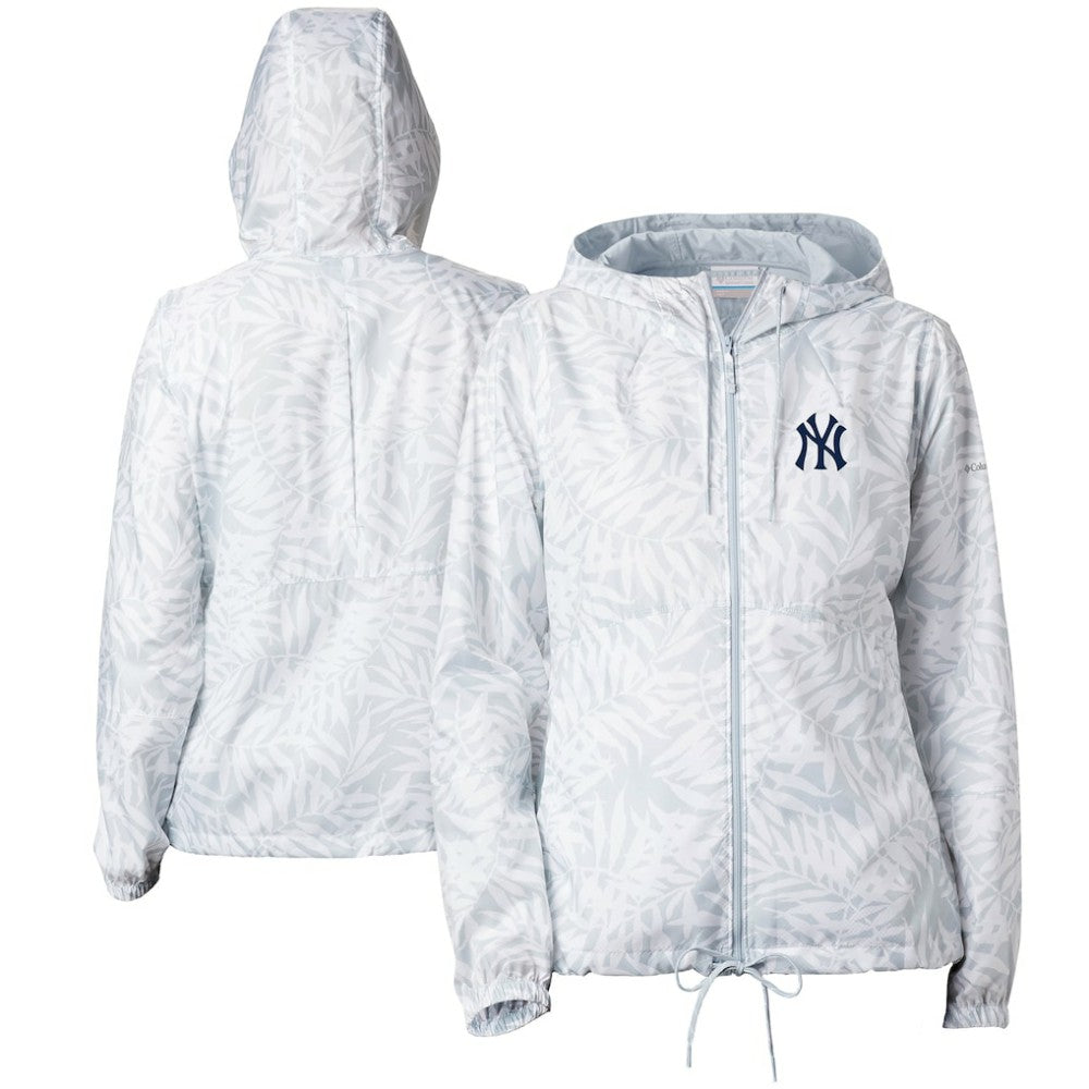 New York Yankees Women's Flash Forward Full-Zip Windbreaker Jacket - Gray | Columbia