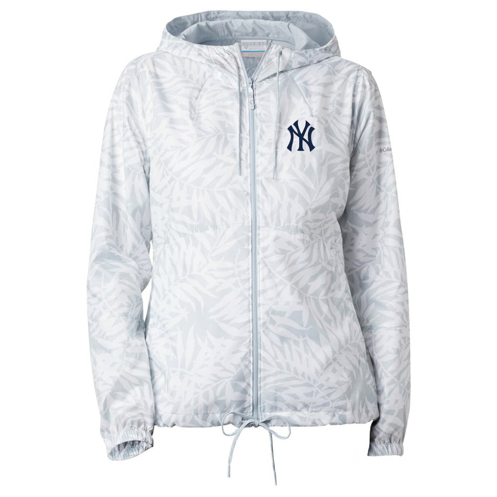 New York Yankees Women's Flash Forward Full-Zip Windbreaker Jacket - Gray | Columbia