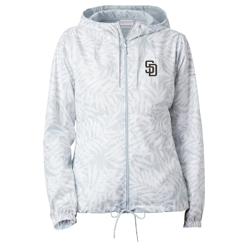San Diego Padres Women's Flash Forward Full-Zip Windbreaker Jacket - Gray | Columbia