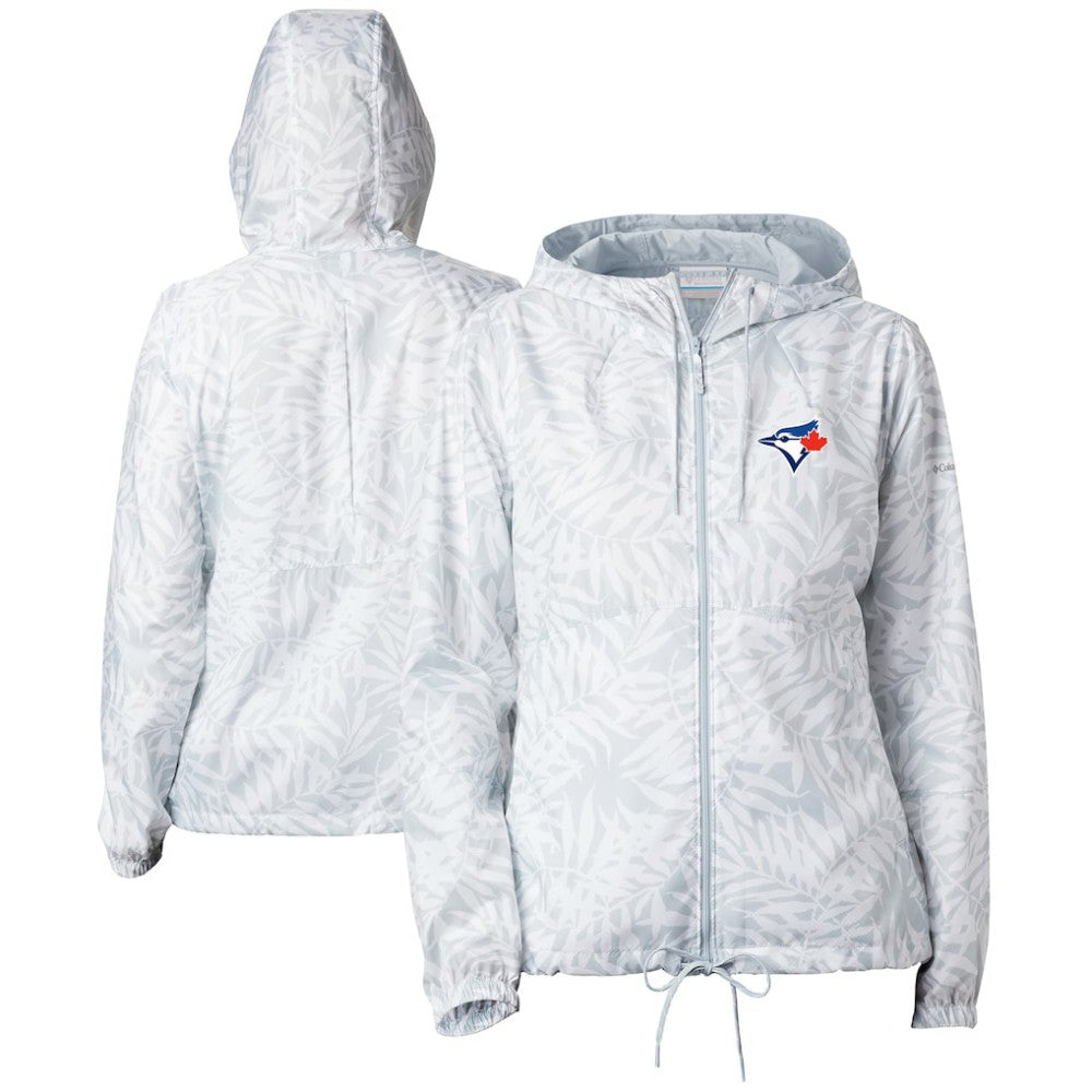 Toronto Blue Jays Women's Flash Forward Full-Zip Windbreaker Jacket - White | Columbia