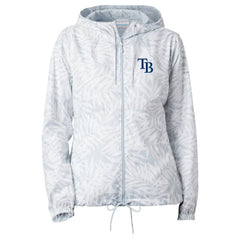 Tampa Bay Rays Women's Flash Forward Full-Zip Windbreaker Jacket - Gray | Columbia