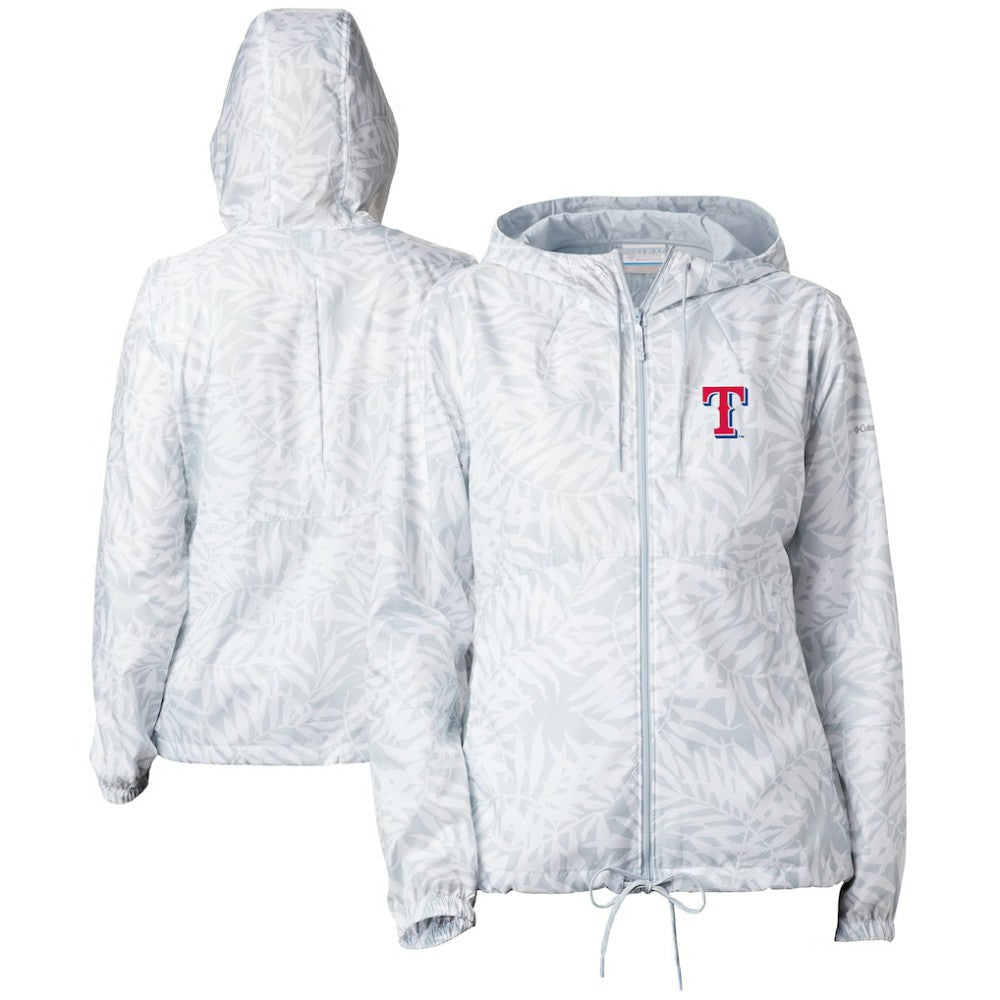 Texas Rangers Women's Flash Forward Full-Zip Windbreaker Jacket - Gray | Columbia
