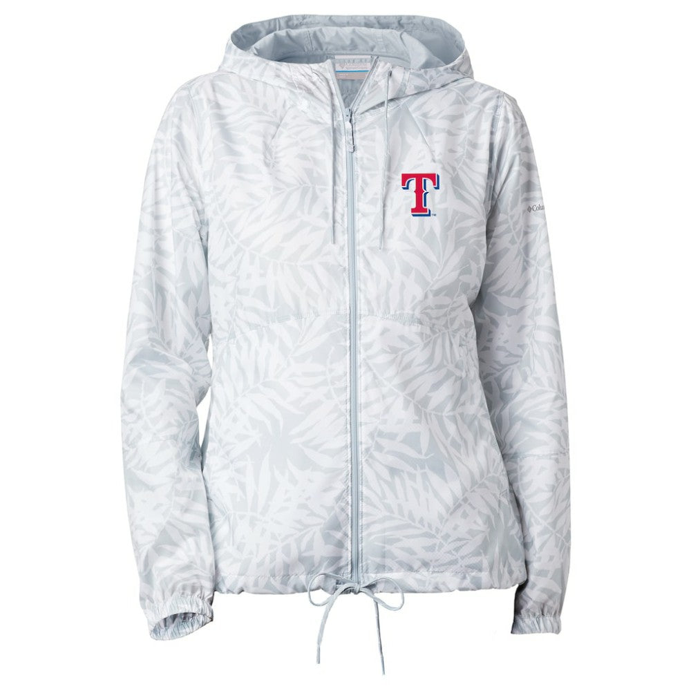 Texas Rangers Women's Flash Forward Full-Zip Windbreaker Jacket - Gray | Columbia