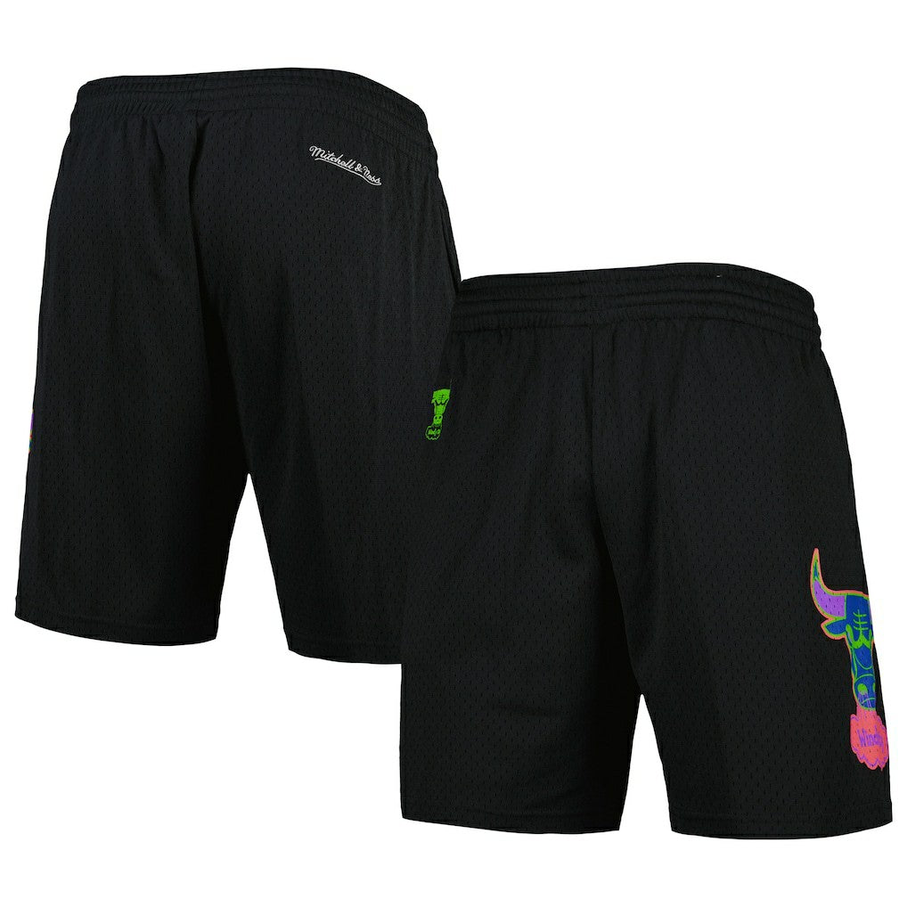 Chicago Bulls Hardwood Classics Color Bomb Energy Shorts - Black | Mitchell & Ness cheap