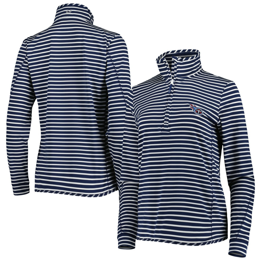Tennessee Titans Vineyard Vines Women's Sankaty Shep Half-Zip Pullover Top - Navy on sale