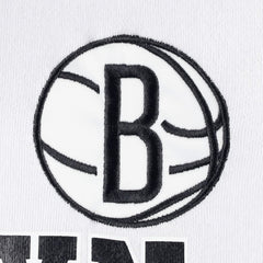 Brooklyn Nets Tommy Jeans Andrew Split Pullover Hoodie - White/Black on sale