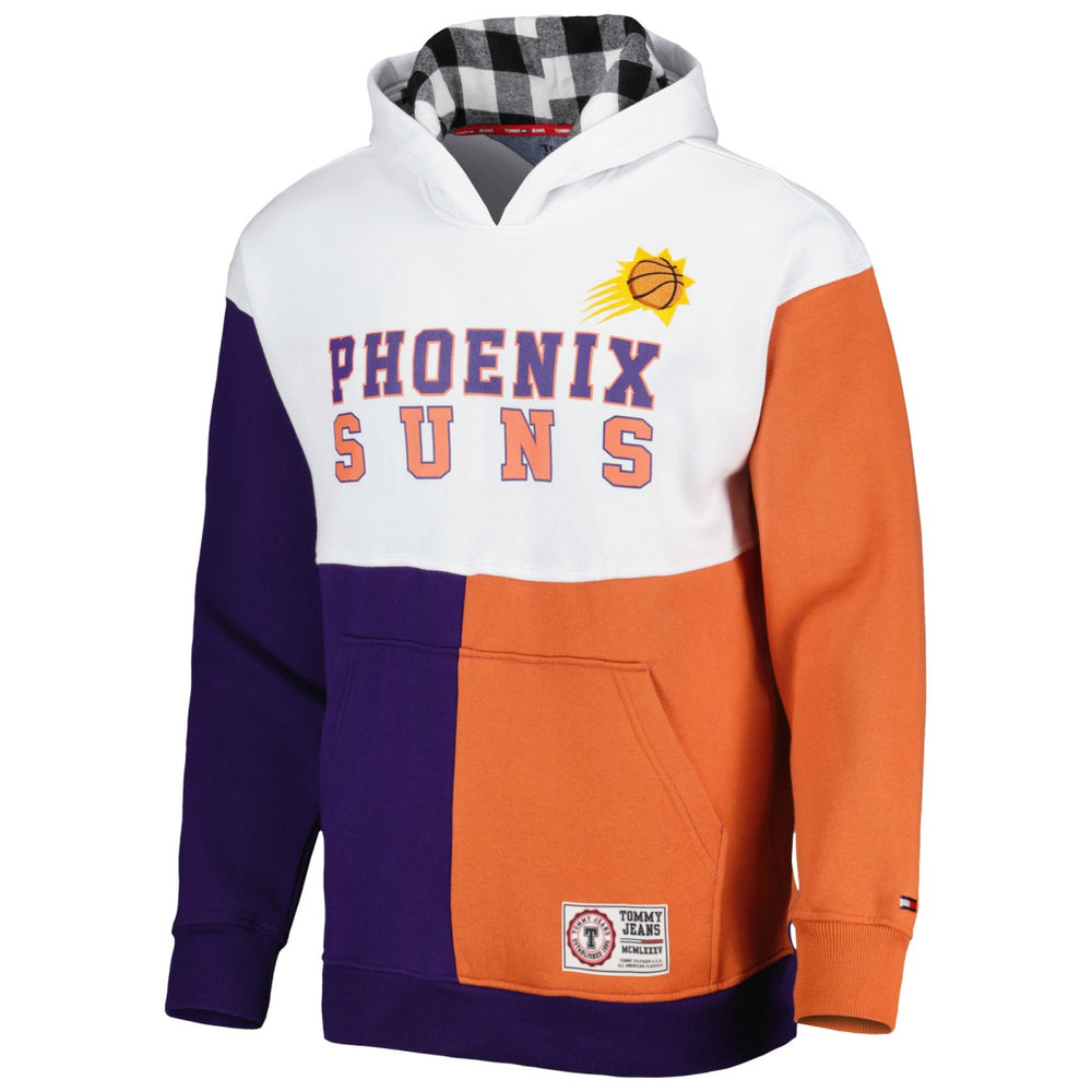Phoenix Suns Tommy Jeans Andrew Split Pullover Hoodie - White/Purple discount