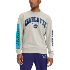 Charlotte Hornets Tommy Jeans James Patch Pullover Sweatshirt - Gray outlet