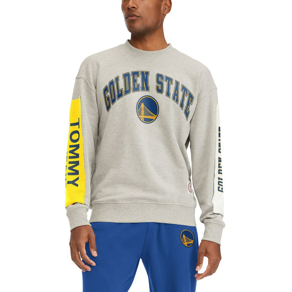 Golden State Warriors Tommy Jeans James Patch Pullover Sweatshirt sale - Gray on sale