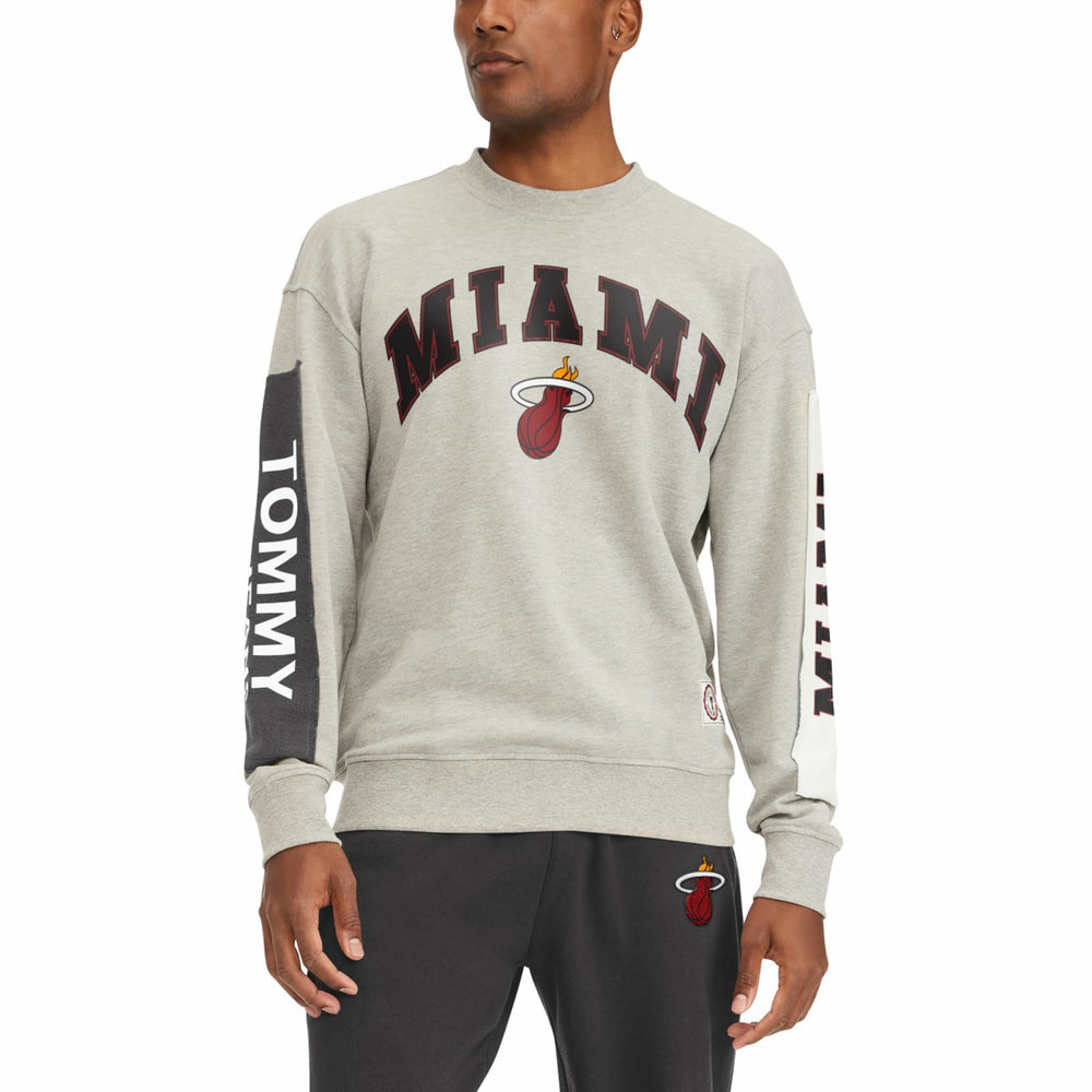Miami Heat Tommy Jeans James Patch Pullover Sweatshirt - Gray online