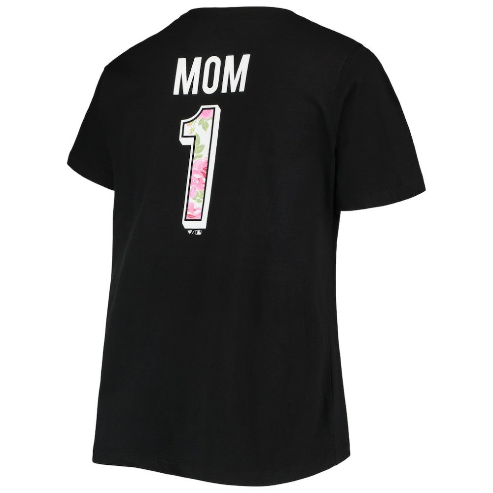 San Francisco Giants Women's Plus Size #1 Mom 2-Hit V-Neck T-Shirt - Black