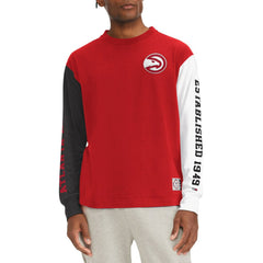 Atlanta Hawks Tommy Jeans Richie Color Block Long Sleeve T-Shirt - Red shop